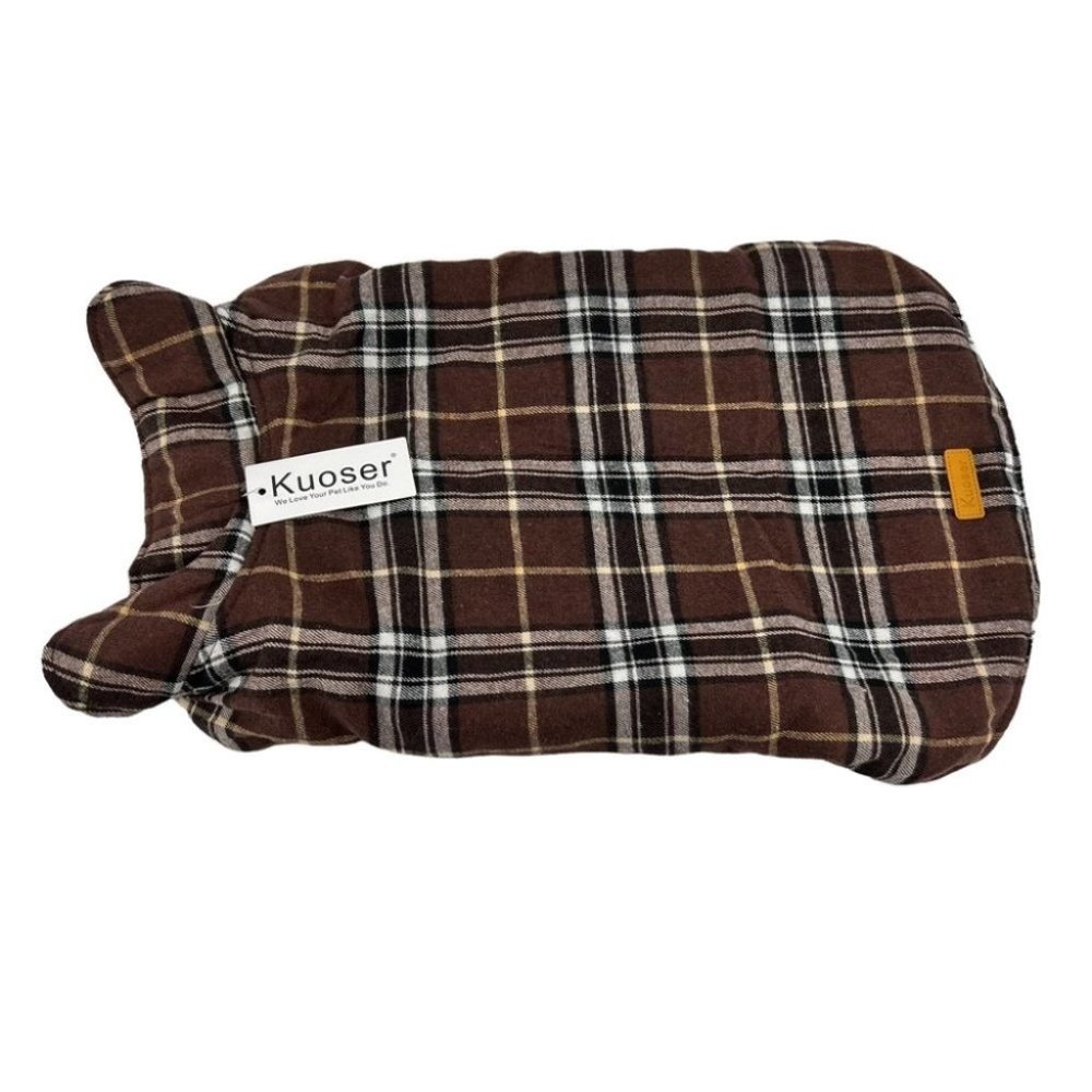 Kuoser Brown Plaid Size Small Dog Jacket Cozy NWT